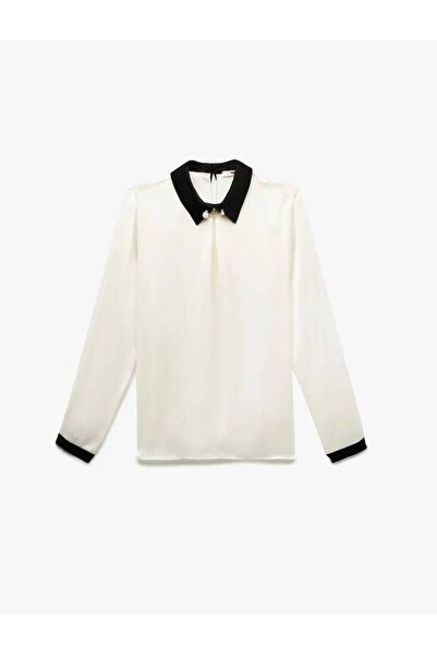 Koton Dámská košile s dlouhým rukávem 6WAK60014UW