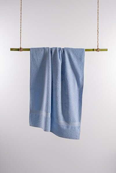 Ender Home 70x140 Синій кайм для ванної кімнати Бавовняний домашній рушник дл...