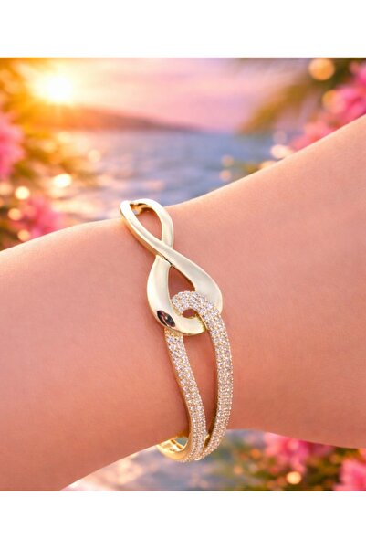 VEGALUXE سوار الفولاذ اللانهائي مع الأحجار لا يسبب التسويد.