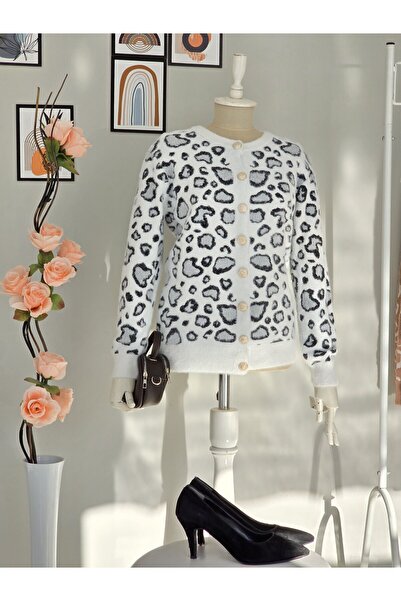 ENDAMIM Leopard Print Thin Seasonal Short Cardigan