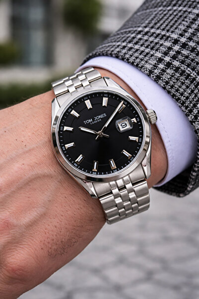 Tom Jones YENİ SEZON ERKEK KOL SAATİ 3 ATM SU GEÇİRMEZ GÜMÜŞ RENK BİLEKLİK HE...