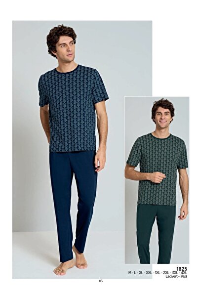 Pijadore Ανδρικό σετ πιτζάμες με κοντό μανίκι Navy Blue