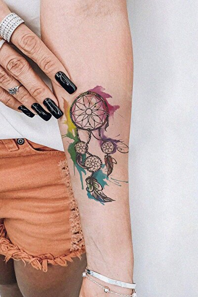 BiWini Renkli Düş Kapanı Geçici Dövme Bilek Boyun Kol Bacak Ve Göğüs Erkek Kadın