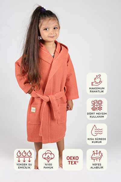 LUCKKA رداء حمام للأطفال مصنوع من قماش الوافل - Ztwaf00