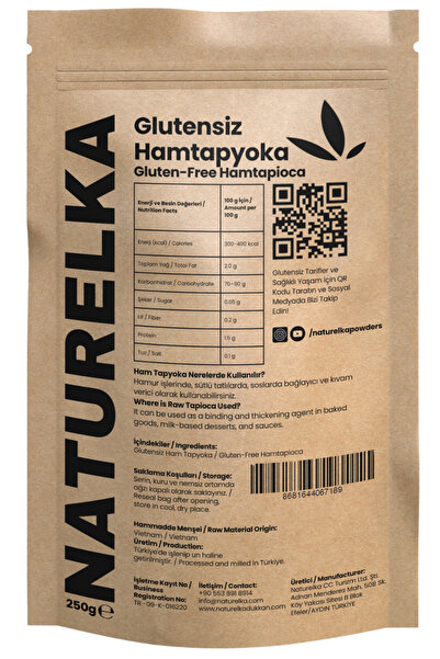 Naturelka Glutensiz Ham Tapyoka 250 Gr