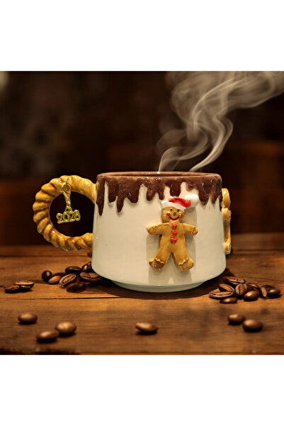 Boni Bon Collection Design كوب سيراميك مصنوع يدويًا بتصميم ثلاثي الأبعاد لعام...