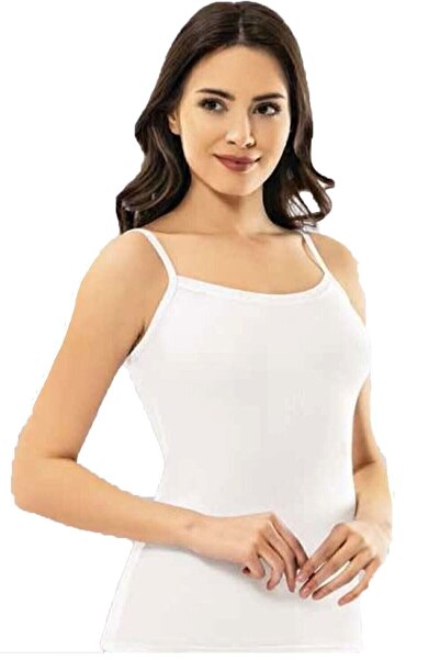 KOTA Tricou alb pentru femei cu curea de frânghie