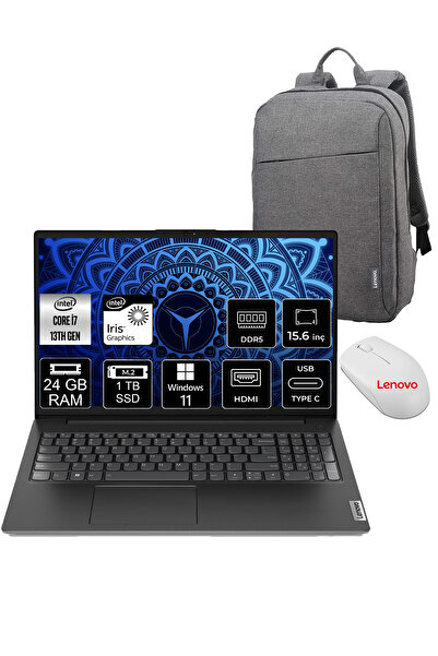 LENOVO V15 G4 Intel Core i7 1355U 24GB 1TB SSD W11 15.6" FHD Taşınabilir Bilg...