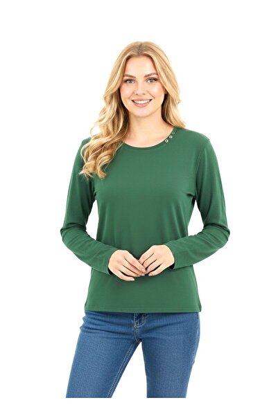 QYA Clothing Basic 100% Cotton Wide Fit Long Sleeve T-Shirt