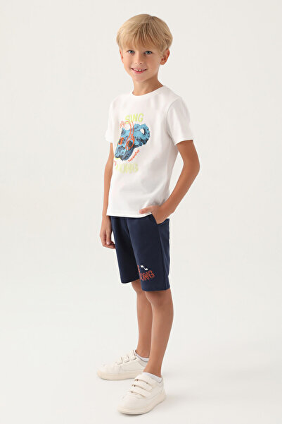 Rolypoly Boy's White Bermuda Suit