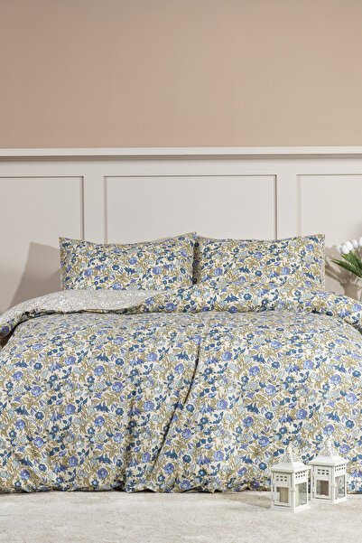 Elart Valera Nevresim Takımı Çift Kişilik Lastikli Çarşaf %100 Pamuk Ranforce...