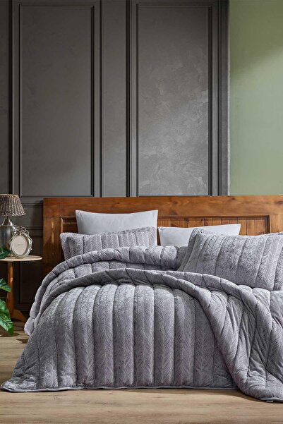 Elart Velvet Comfort Set Uyku Seti Çift Kişilik Kadife 3 Parça (230x220 cm) G...