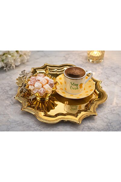 Fabrication 2-Piece Corner Tray with Wavy Butterfly Design Stainless Steel Te...