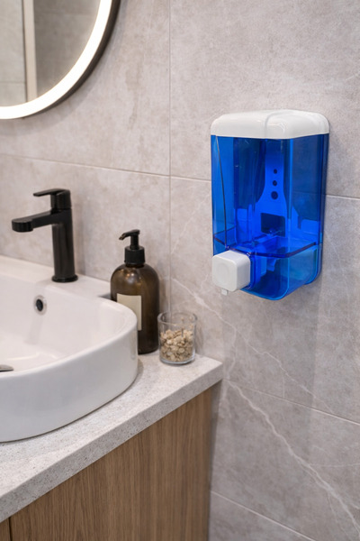 Palex Δοσομετρητής υγρού σαπουνιού Palex, 500 ml, επιτοίχιος, μπλε, ανθεκτικό...