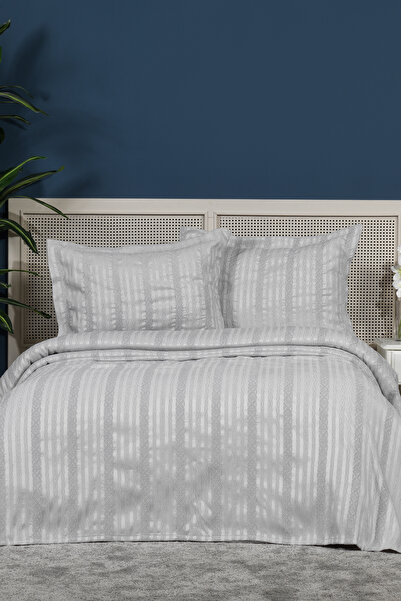 Elart طقم غطاء سرير بيرا مزدوج (240×250 سم) رمادي