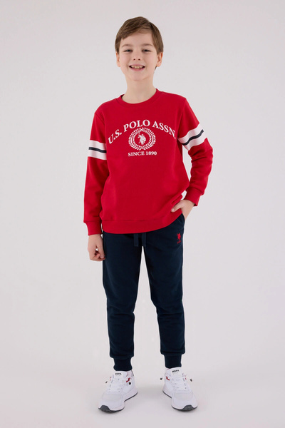U.S. Polo Assn. Boy's Red Tracksuit Set