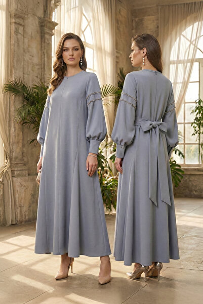 Zems Boncuklu Uzun Kadın Elbise