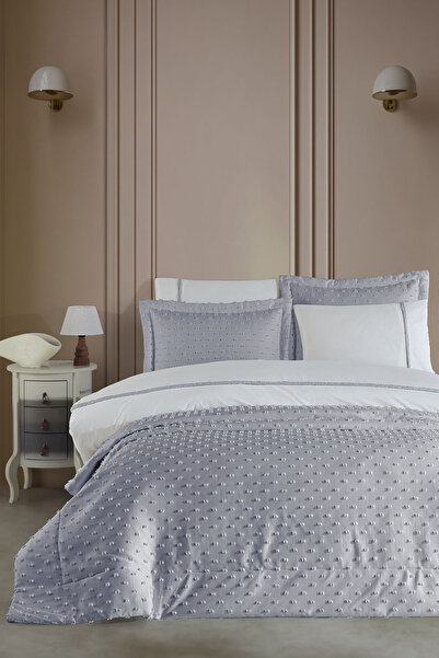 Elart Nora Çeyiz Paketi 7 Parça (260x250 cm) Gri