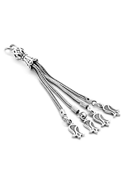 Tesbihane Lale Tasarım 4-парений батіг 925 проба срібла з бахромою