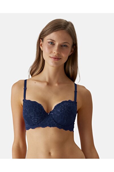 Pierre Cardin Жіночий синій 6208 Екстра Push Up Бюстгальтер з наповнювачем та...