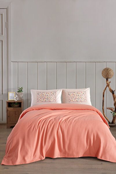 Elart سرير أنجل بايك مزدوج 100% قطن (200×220 سم) لون السلمون