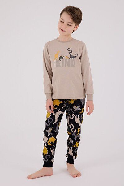Rolypoly Set pijamale maro pentru băiat