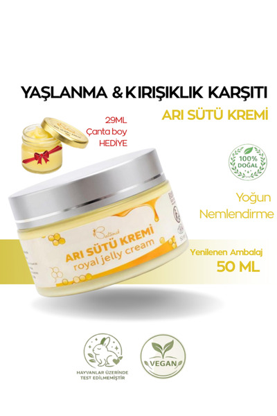 Baltonik Kırışıklık Yaşlanma Karşıtı Arı Sütlü ve ballı Organik Krem 50 ml
