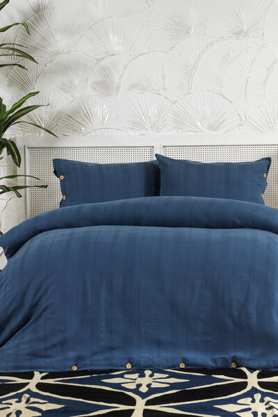 Elart Tiara Bedding Set Double Size Fitted Sheet 100% Cotton Ranforce with Wo...