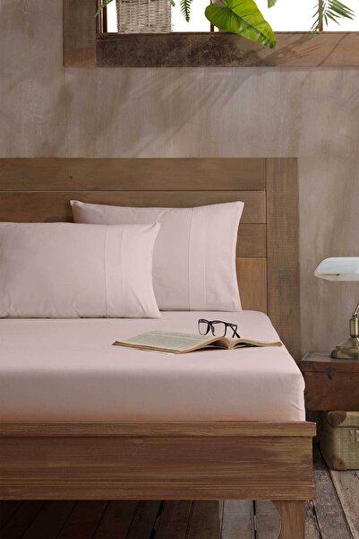 Elart Ranforce Fitted Double Sheet Cotton (160X200Cm) Cappuccino