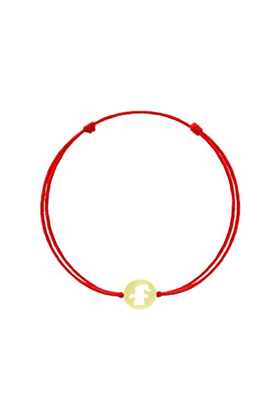 Bijuteria SORELLY Brățară Martisor din aur de 14k cu șnur roșu și monedă decu...