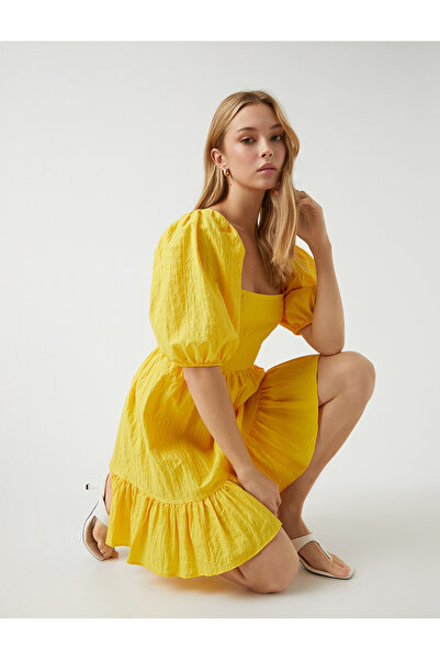 Koton Rochie cu mânecă balon Bumbac