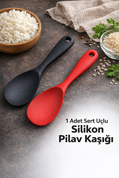 Hilamingo Home 22 Cm Ultra Sert Uçlu Silikon Pilav Kaşığı Yüksek Isıya Dayanı...