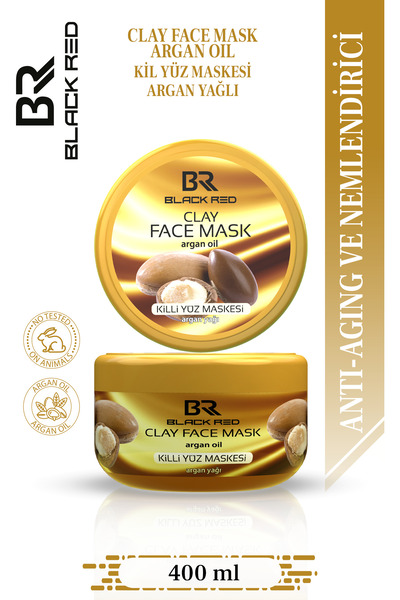 Black Red Br Kil Maskesi Anti-aging Ve Nemlendirici Yüz Maskesi Argan Içerikl...