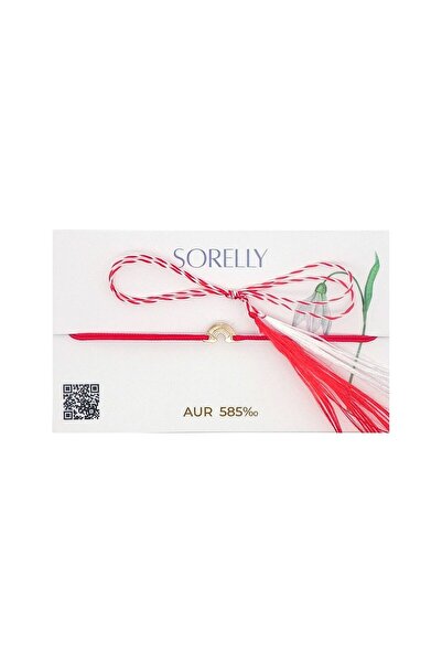 Bijuteria SORELLY Brățară Martisor Aur 14k Sârmă Curcubeu Roșu