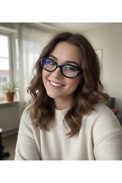 MONAL EYEWEAR Selin Zarif & Şık Kadın Cat Eye Gözlük Popüler Mavi Işık Koruma...