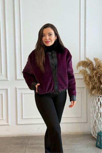 Yağmur Butik Timsah Derili Bomber Mont