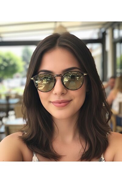 MONAL EYEWEAR New York U.S. Model Leopard Frame Green Glass Round Unisex Sung...