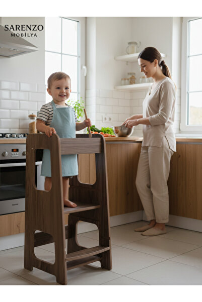 Sarenzo Montessori Öğrenme Kulesi (Ahşap Mdf Öğrenme Kulesi)