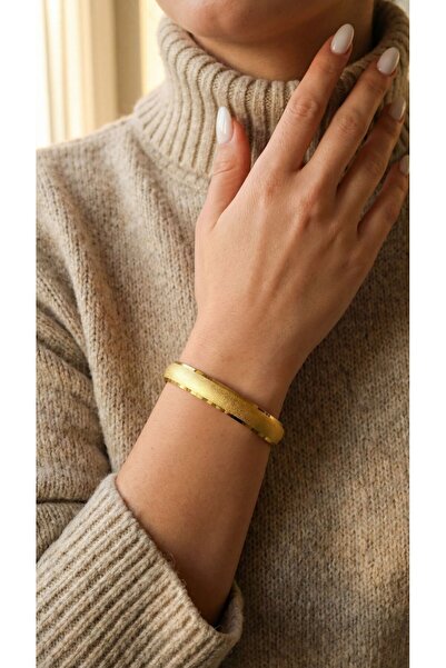 FerizZ Altın Kaplama Simli Bilezik 0.8 Cm Blz-3049