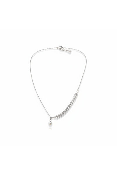 Tesbihane سلسلة معدنية فضية اللون مقاومة للصدأ مع تفاصيل ذيل الحوت، مزيج من ا...