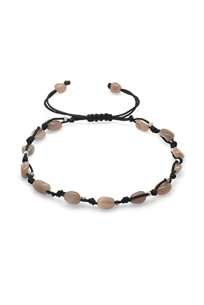 Tesbihane Macrame Braided Natural Cut Dorica Ball Detailed Sun Stone Natural ...