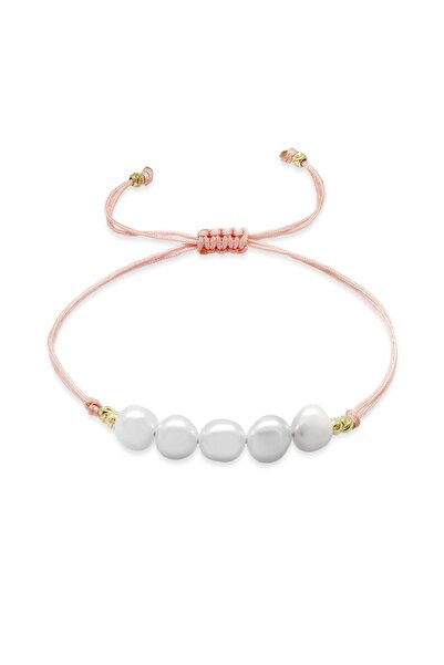 Tesbihane Macrame Braided Natural Cut Pink Drawstring Yellow Dorica Ball Deco...