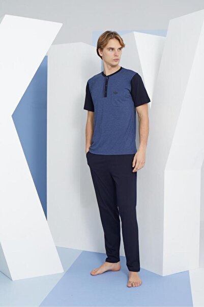 KLY 2115 MIDI PIDŽAMA SA KOLAROM