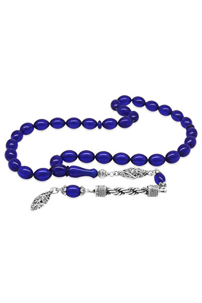 Tesbihane Нетемніючий металевий шнур з бахромою, ячмінь, синій, стискається, ...