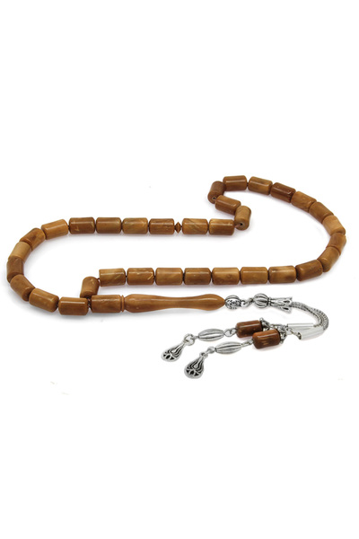 Tesbihane Non-Tarnish Metal Water Drop Tasseled Capsule Cut Kuka Rosary