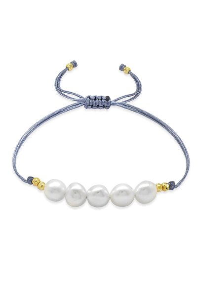 Tesbihane Macrame Braided Natural Cut Gray Drawstring Yellow Dorika Ball Deco...