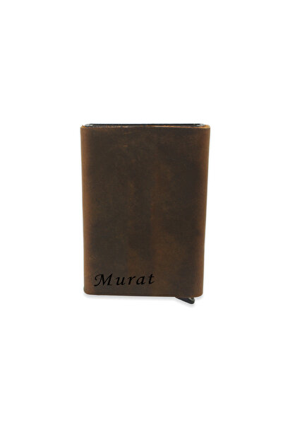 Tesbihane Сучасний дизайн, повністю ручна робота, коричневий шкіряний гаманец...