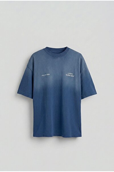 ablukaonline Men's Washable Premium Fabric Oversized T-Shirt Dark Blue