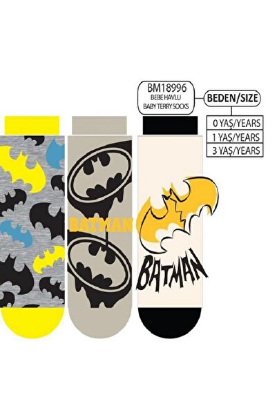 Çimpa Batman Boy Booties Socks Mixed Pattern Single