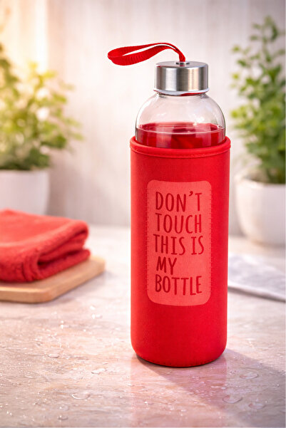 Mutfak Köşesi 1000 Ml Healthy Glass Flask - 1lt Sports Water Bottle with Case